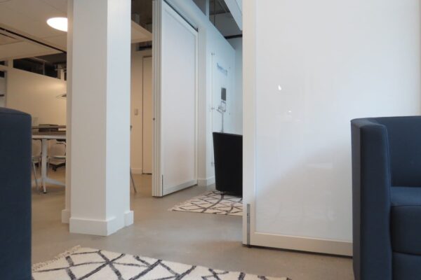 Elegantly integrated dust-proof strike and concealed guide at work with Raydoor sliding system