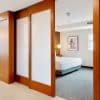 Raydoor sliding door opened into a bedroom