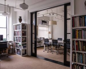 Raydoor system used to divide conference room